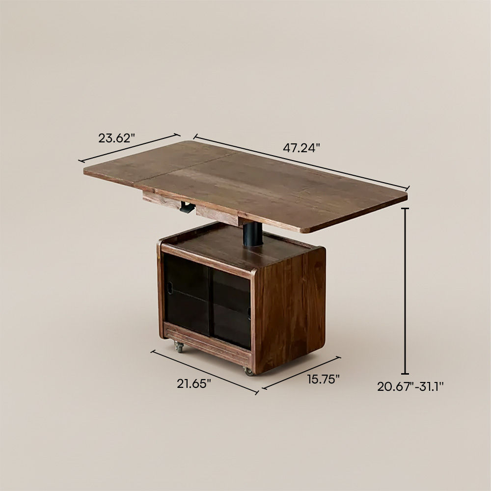 Modern Walnut Color MDF Coffee Tables