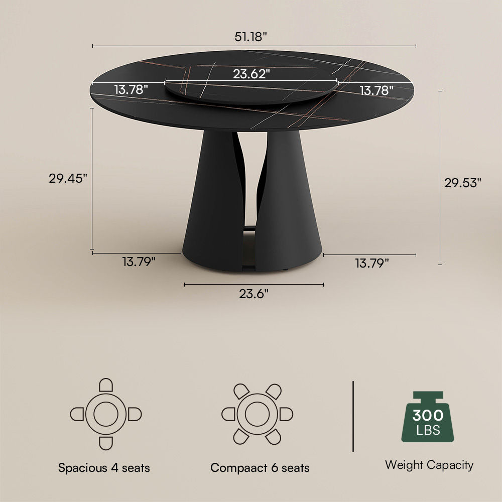 Vera White Matte Sintered Stone Dining Tables