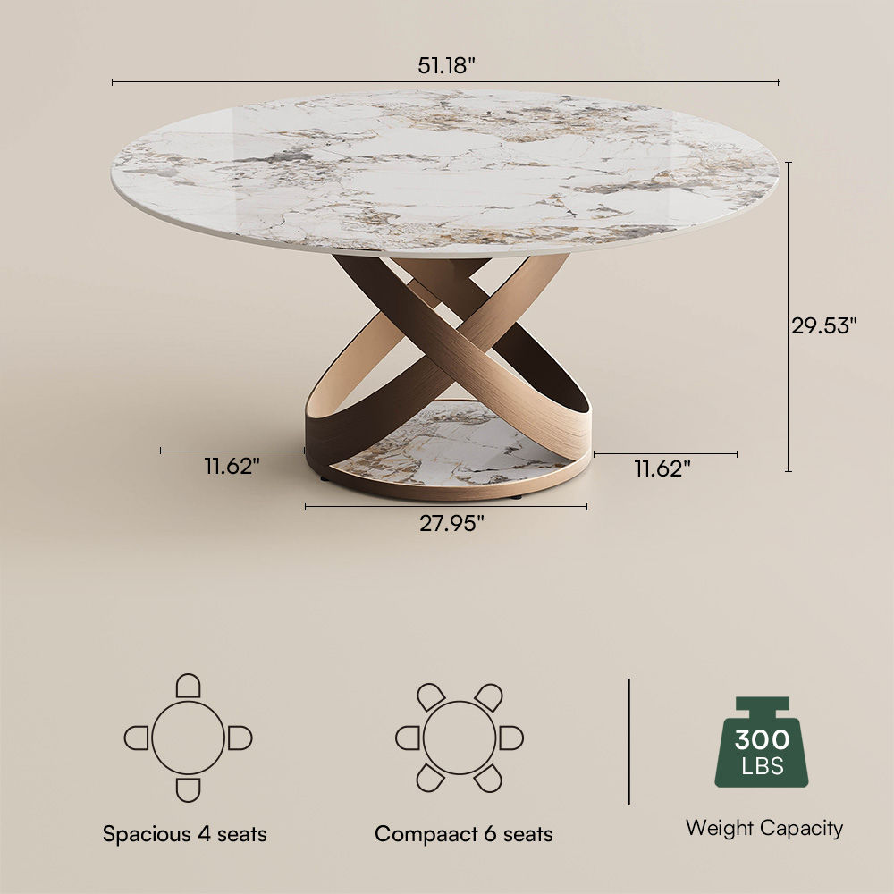 Pandora Pandora Glossy Sintered Stone Dining Tables