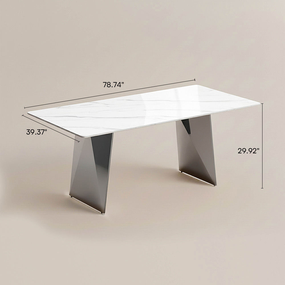 White Sintered Stone Dining Tables