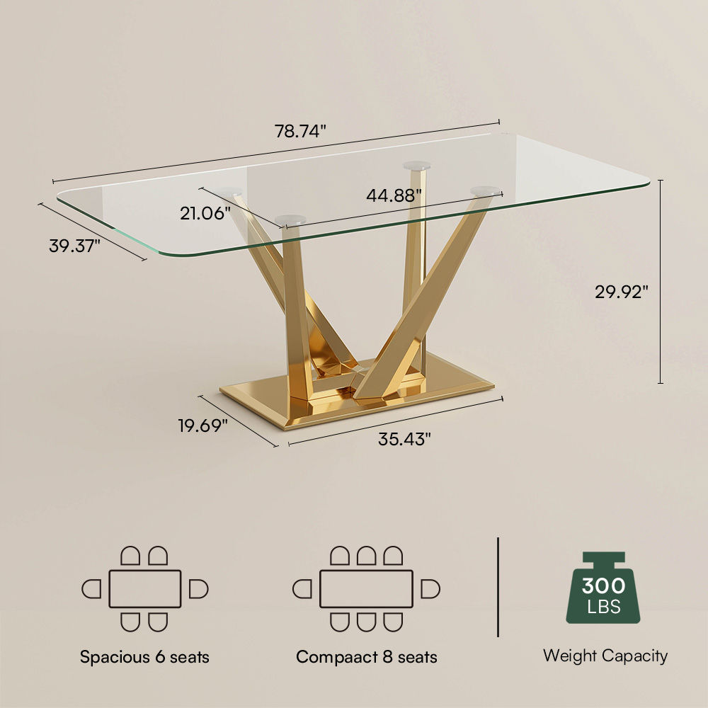 for 4 Tempered Glass Dining Tables