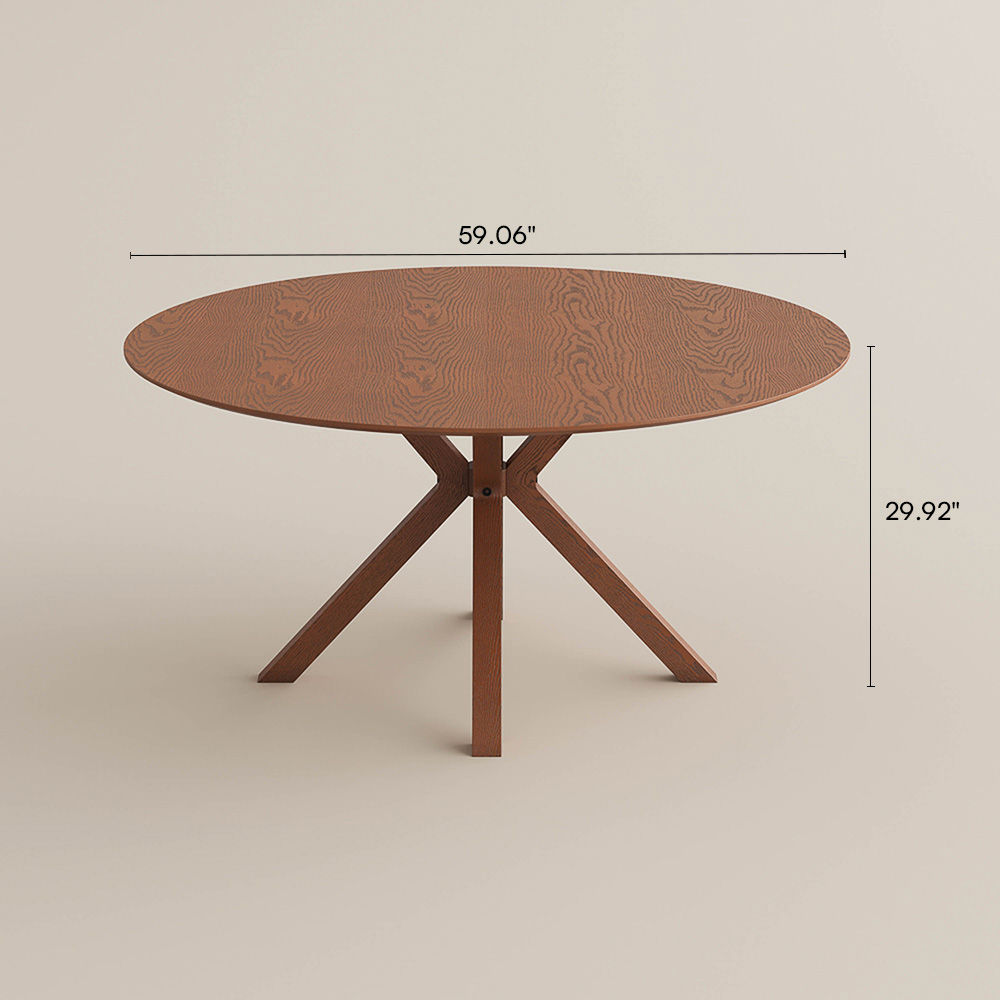 Mid Century Modern Walnut Color Plywood Dining Tables