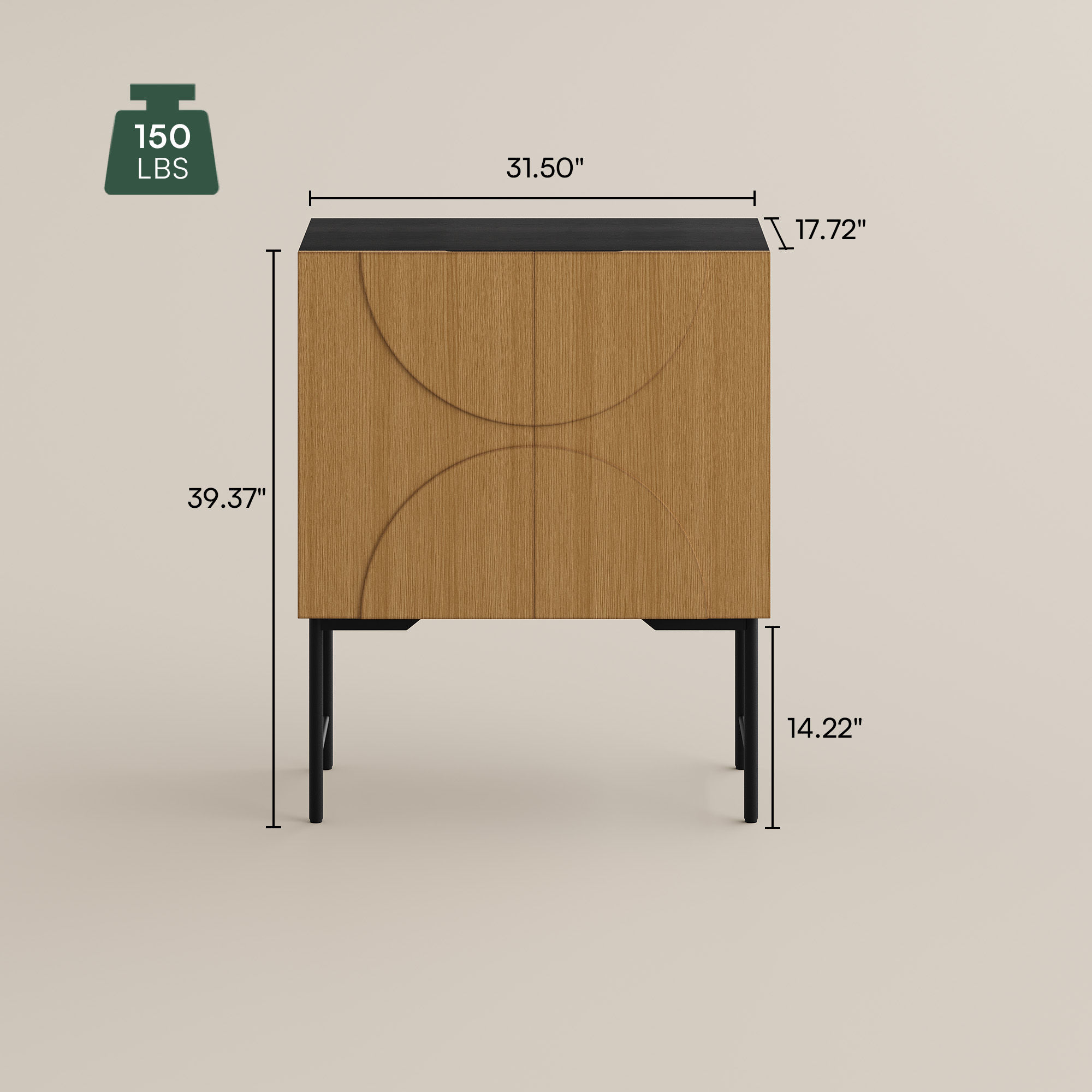 Partly Assemble Wood color MDF Sideboards & Buffets