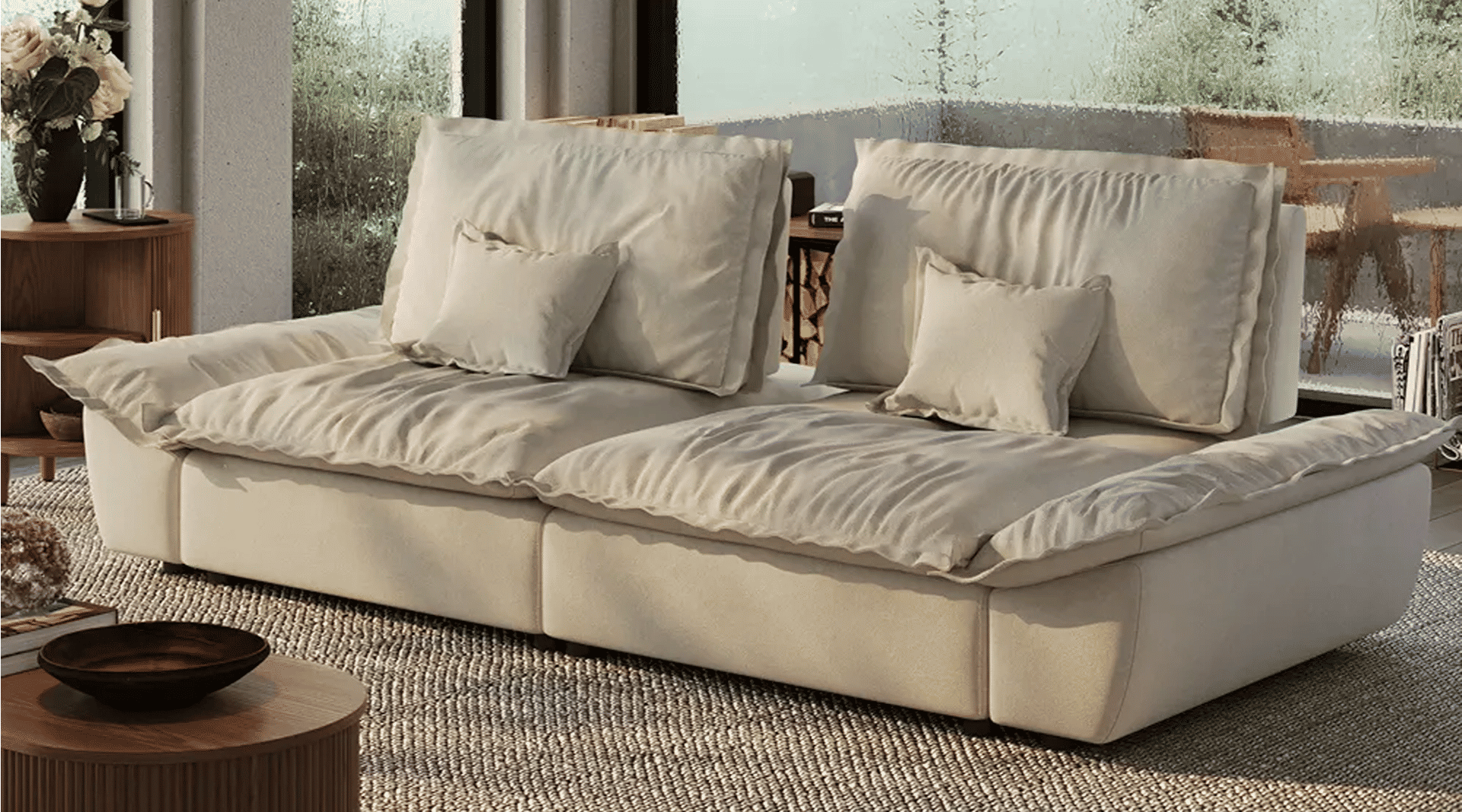 More Room to Stretch Out on an oversized sofa