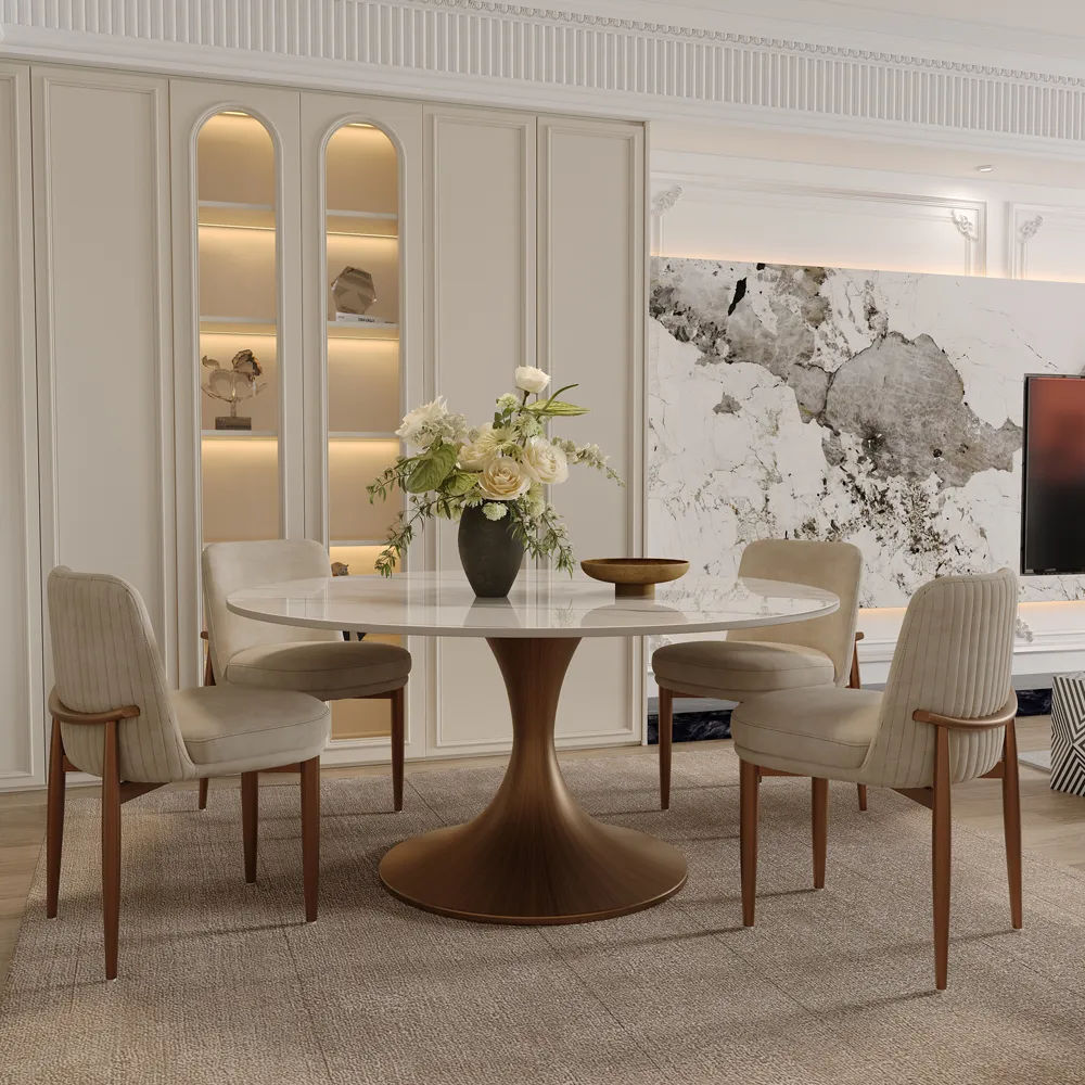 Povison's Pedestal Dining Table for 4 Seaters