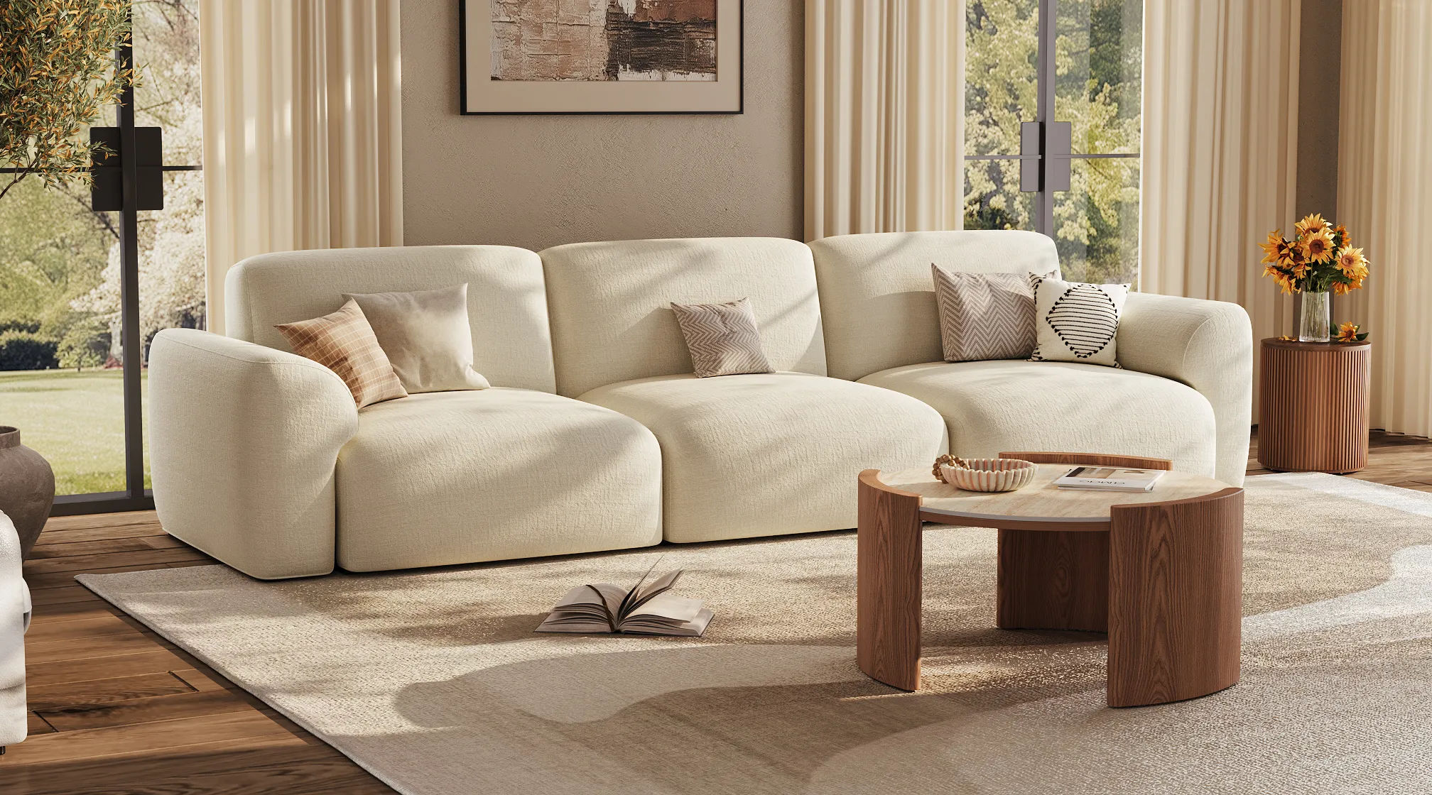 Soft-Edge Living Room Flow