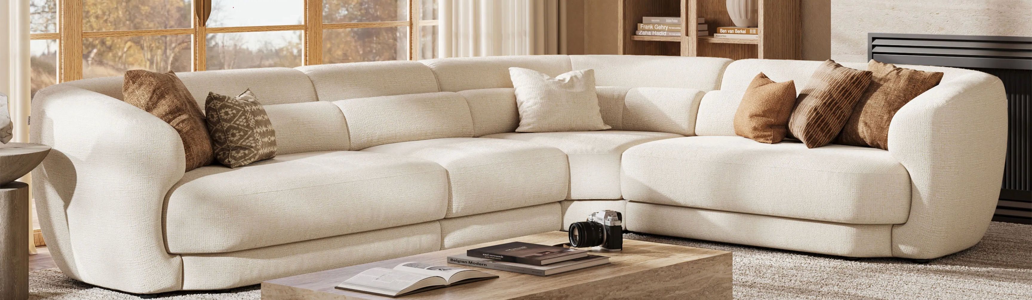 Povison l-shape sectional sofas