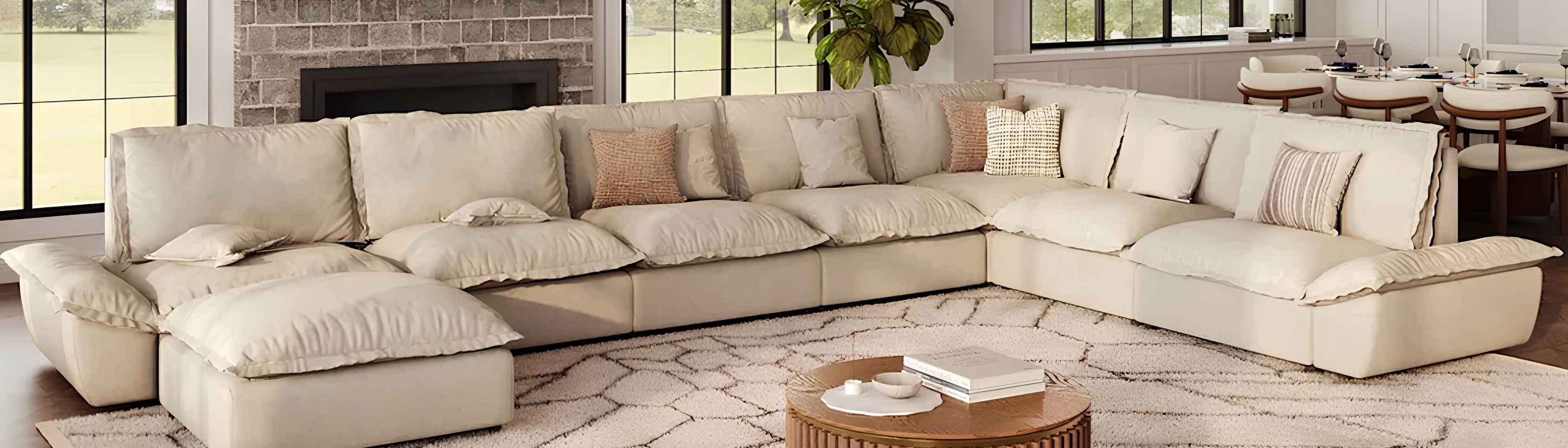Povison u-shaped sofas for different style spaces
