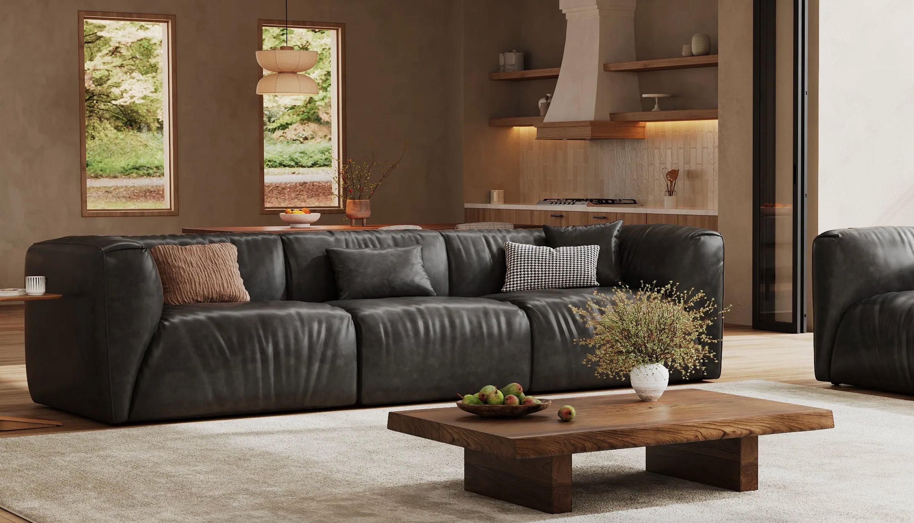 Black Sofas That Anchor the Room