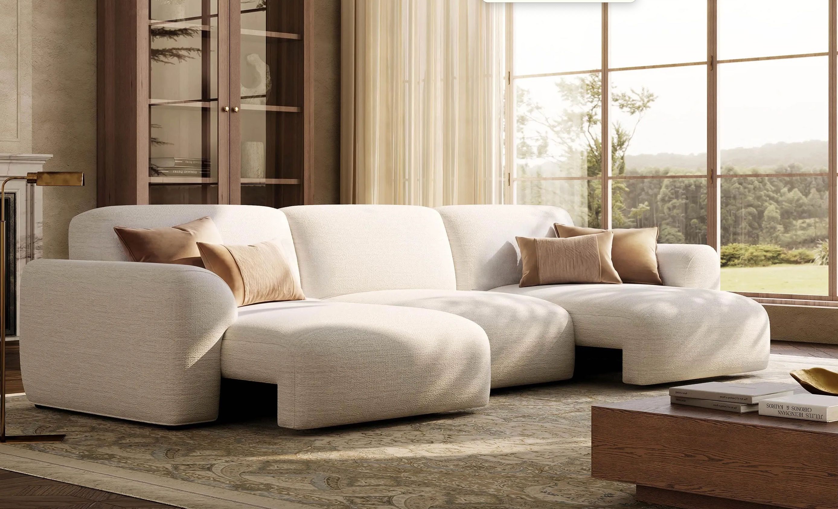 Soft White Upholstery of Povison's Sofas for a Warmer Look