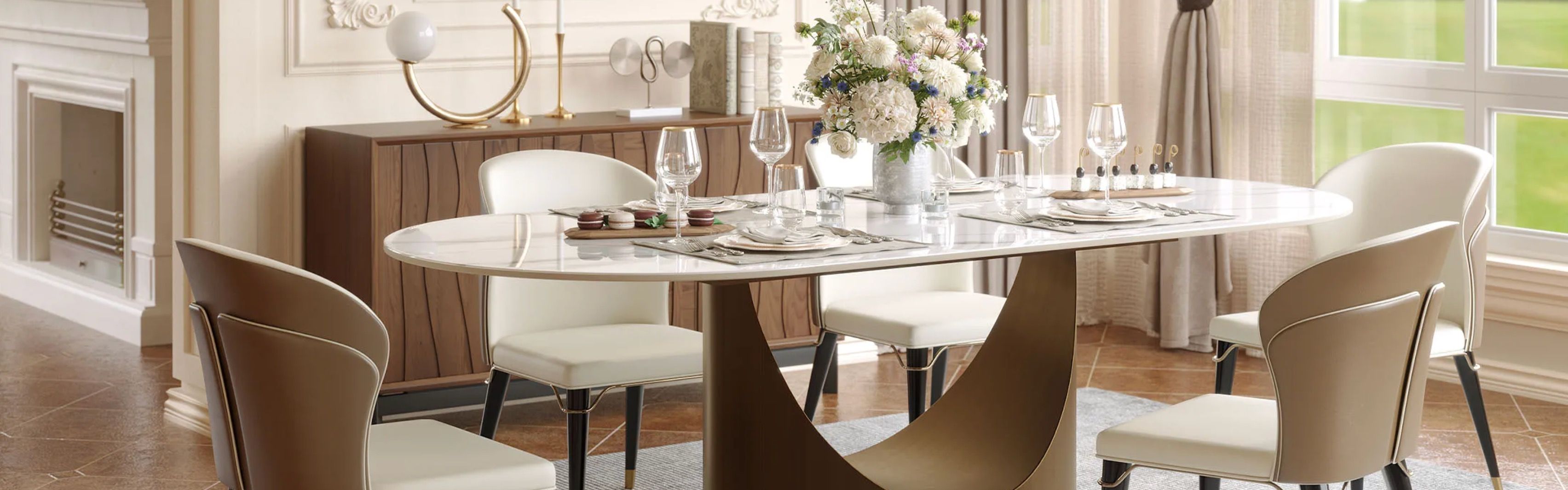 White Dining Tables for Bright Rooms