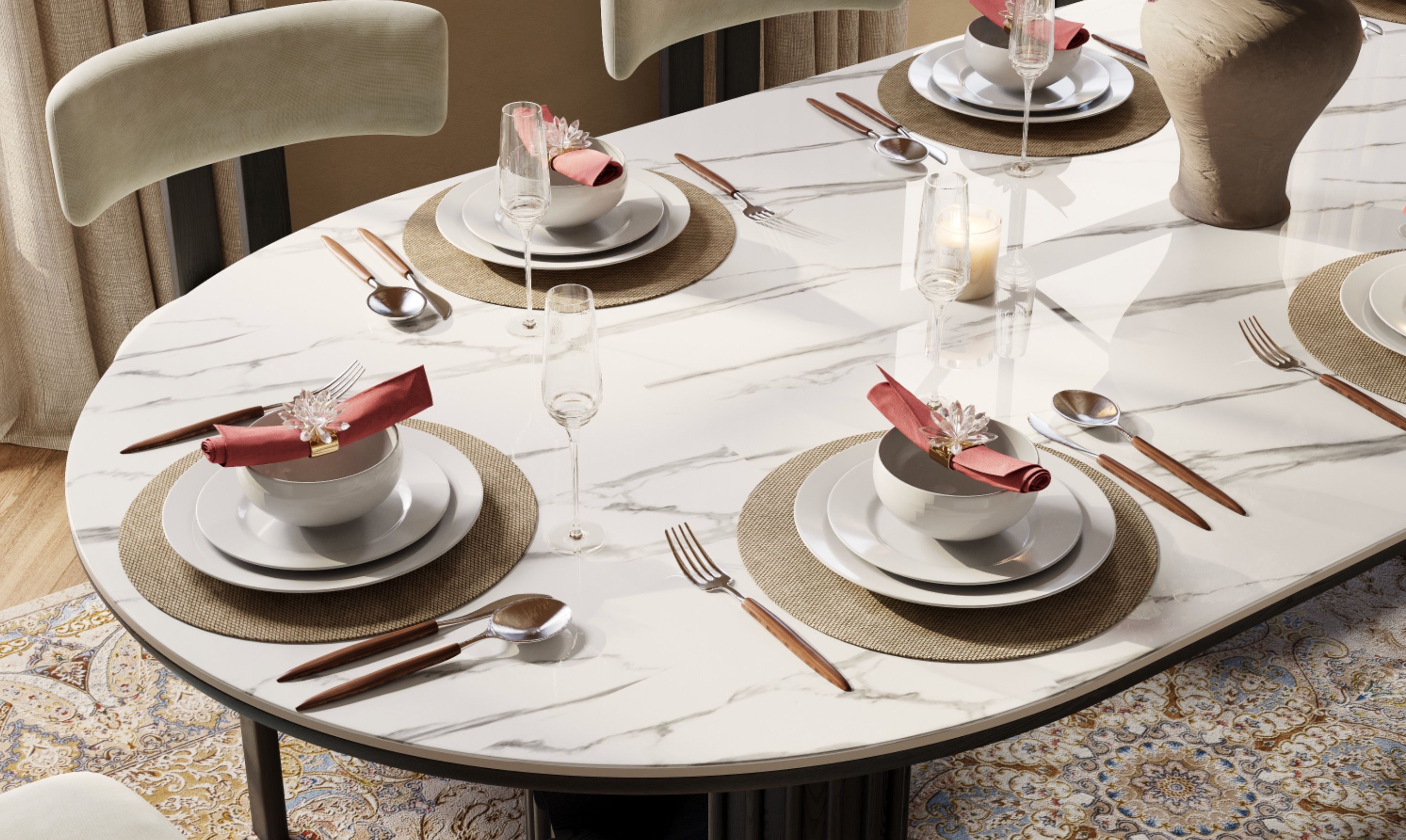 Marble Tables Have Easier-Care Stone Surfaces