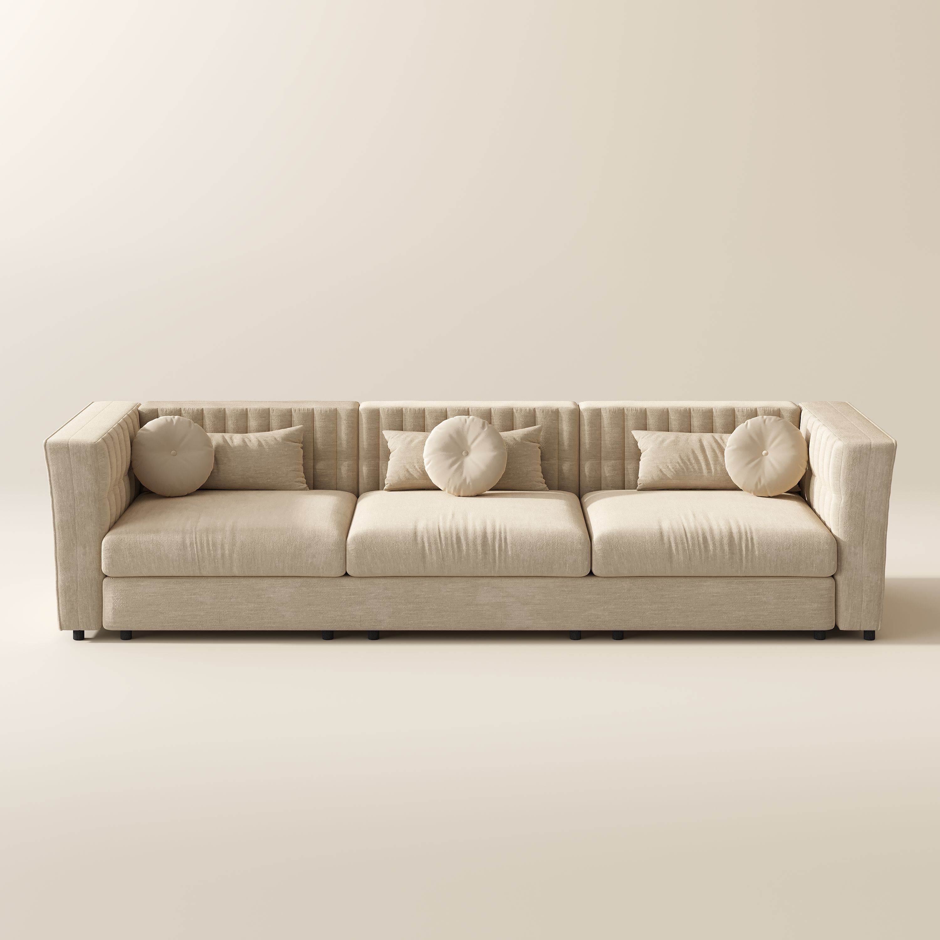 Soft Beige Velvet Sofas & Loveseats