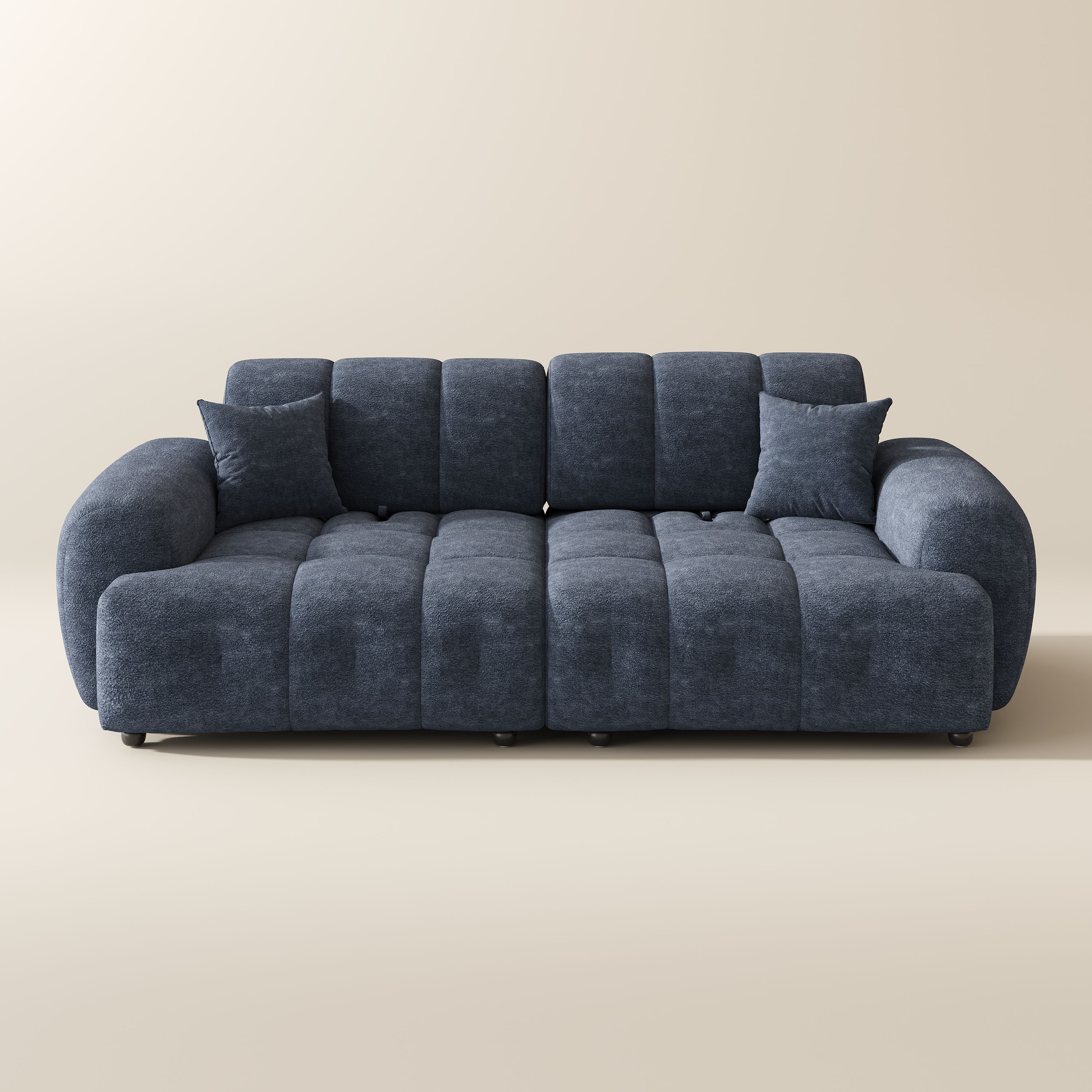 Blue Chenille Modular Sofas
