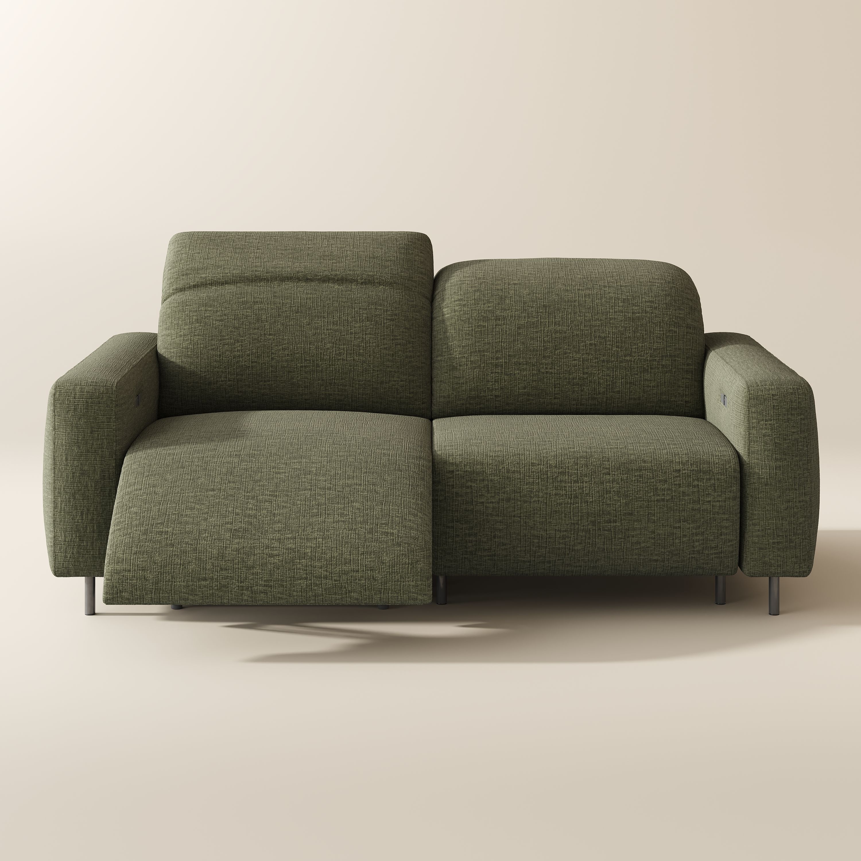 Oversized Green Chenille Fabric Smart Furniture