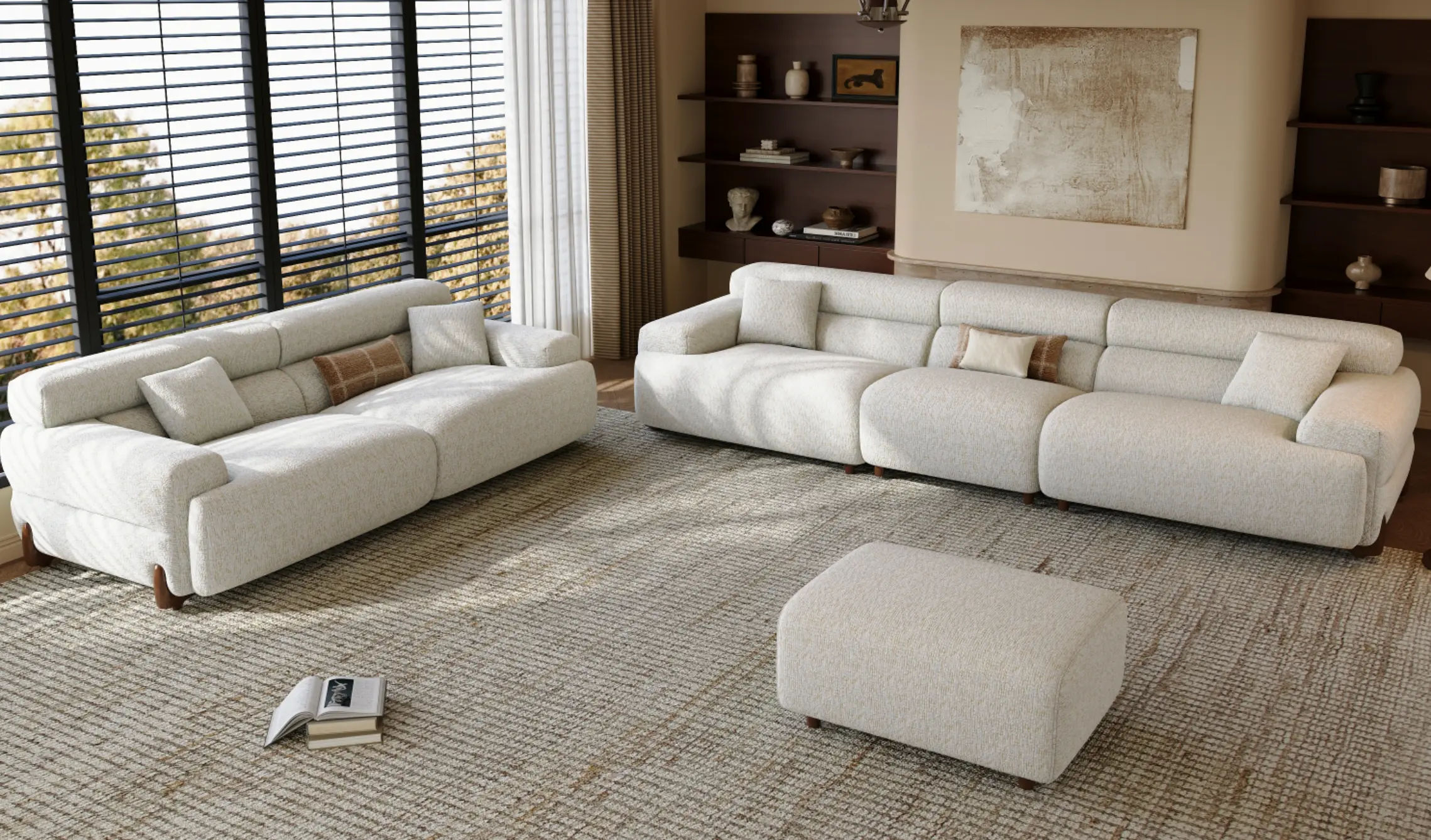 Povison Sectional Sofa with an Ottoman