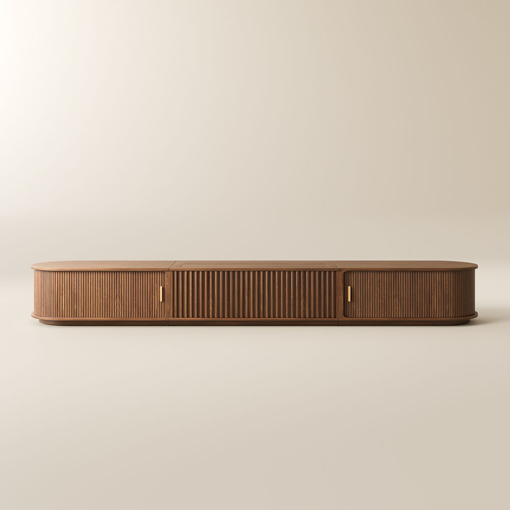 Walnut Color Electric TV Stands