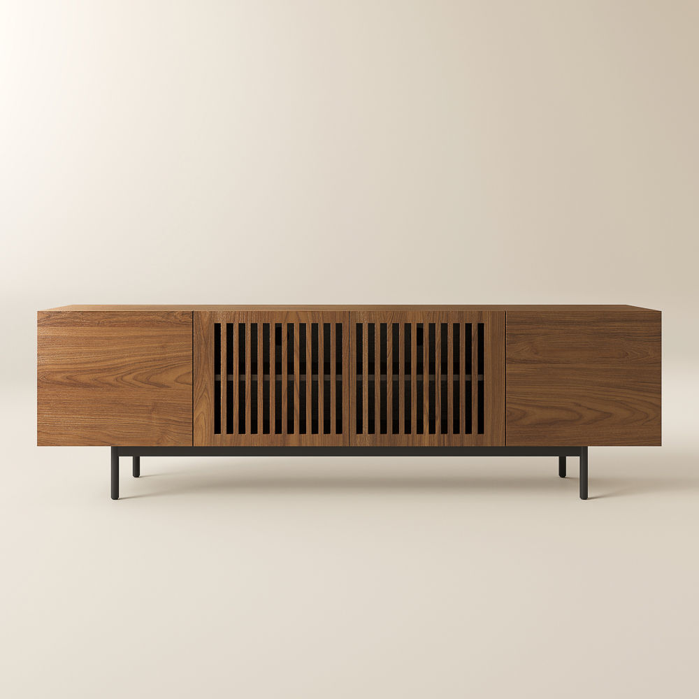 Bedroom Walnut Color MDF TV Stands