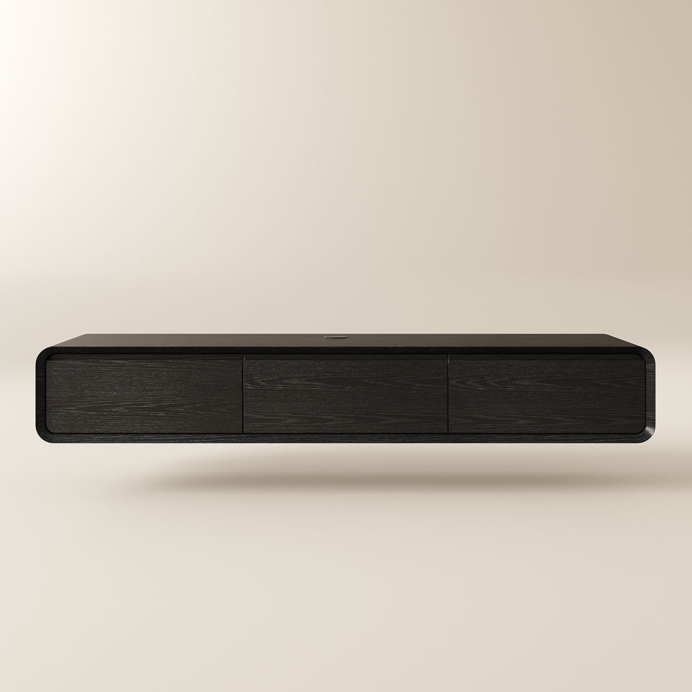 Oak Black MDF TV Stands