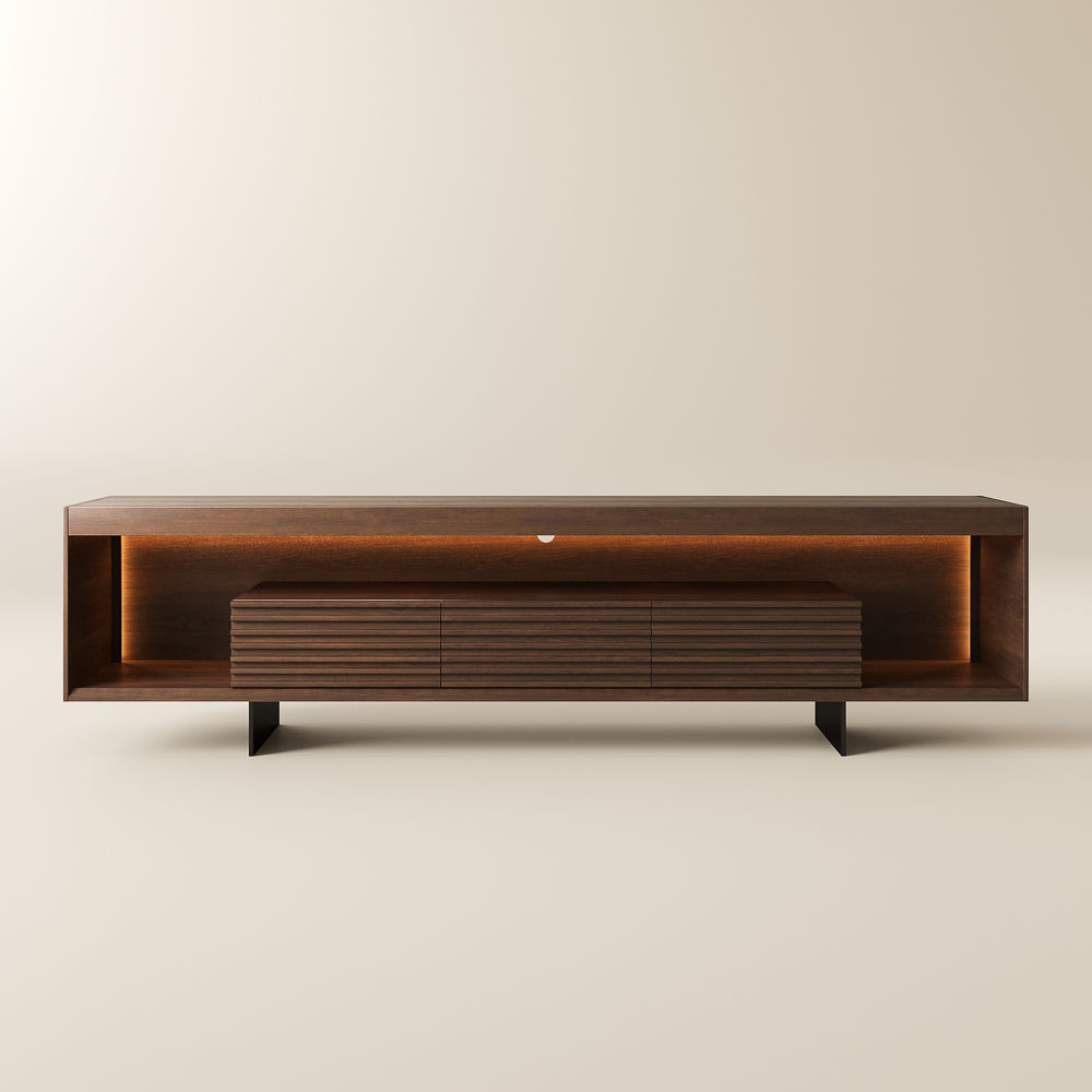 Walnut Walnut MDF TV Stands