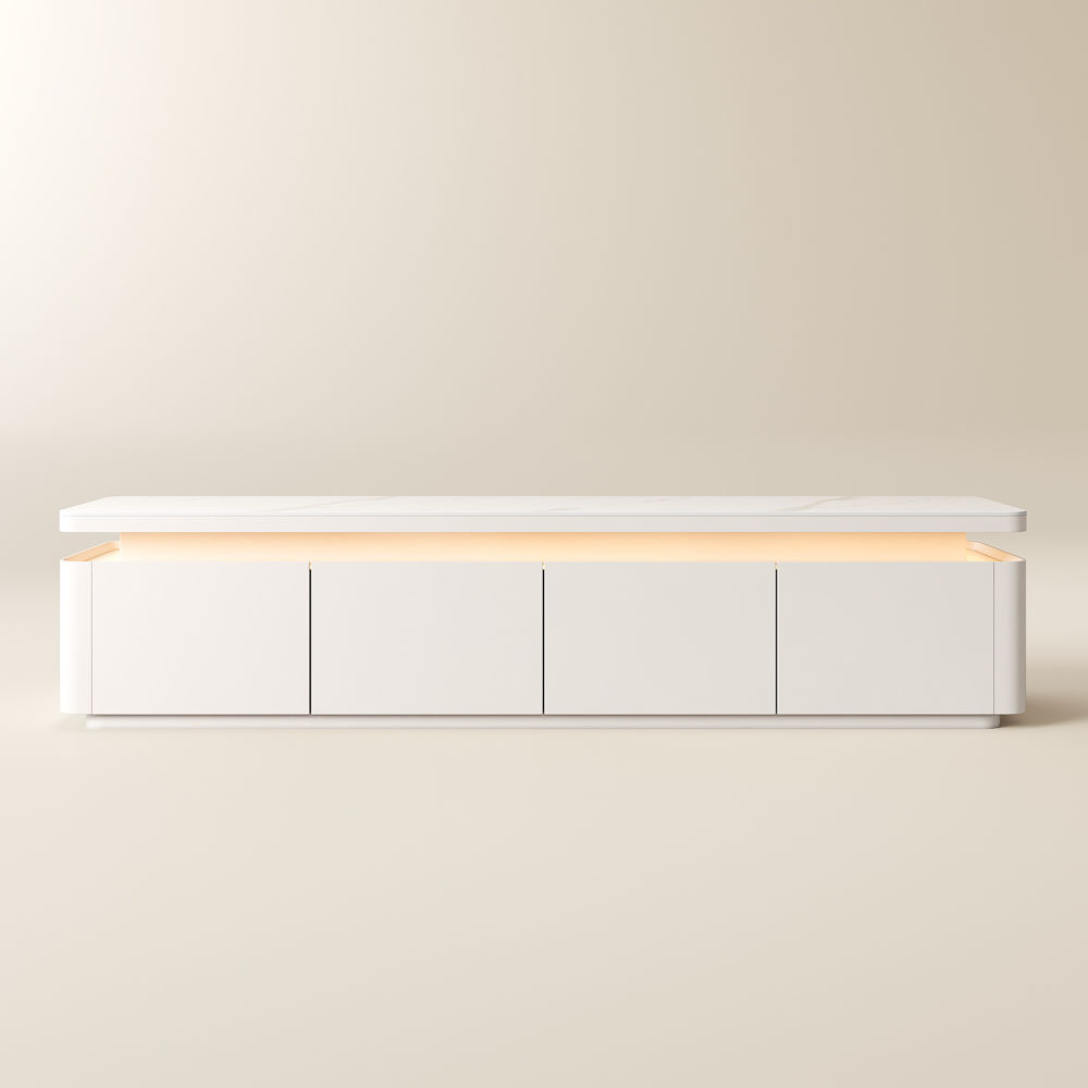 Fully Assemble White MDF TV Stands