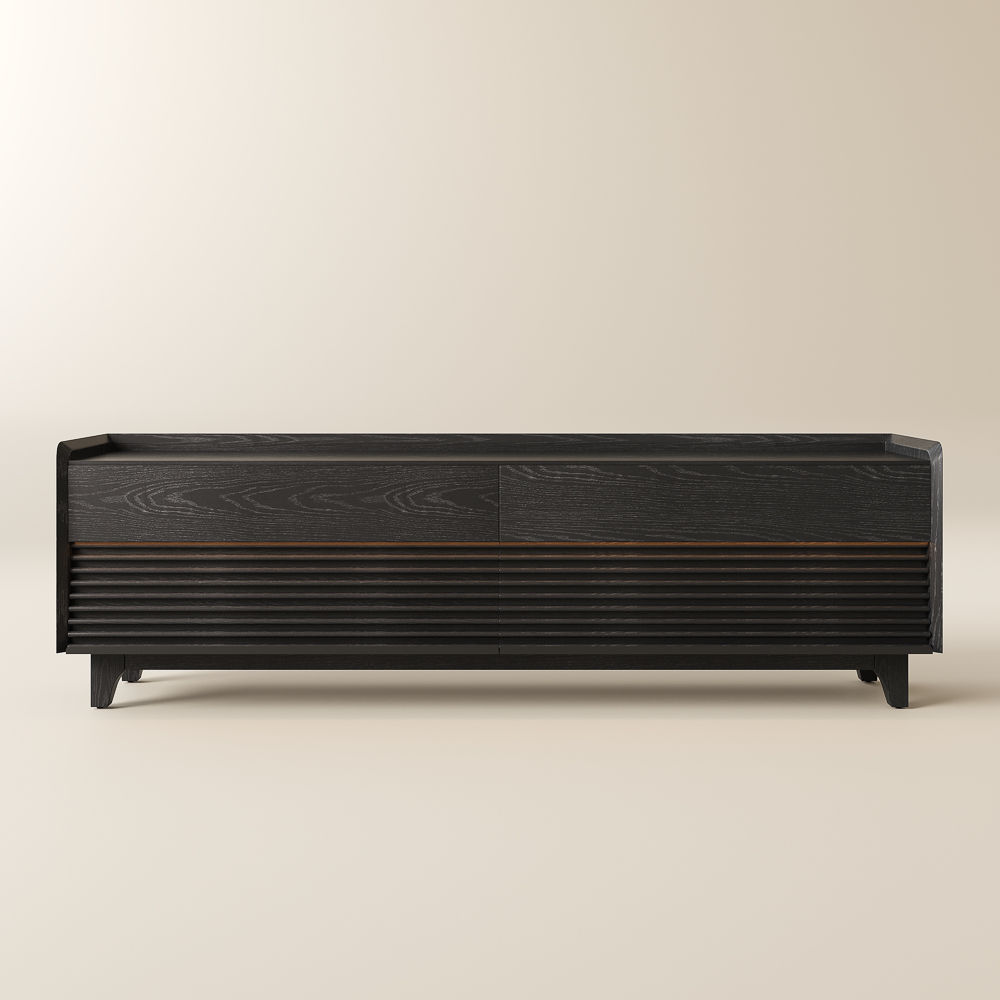 Rectangular Walnut Plywood TV Stands