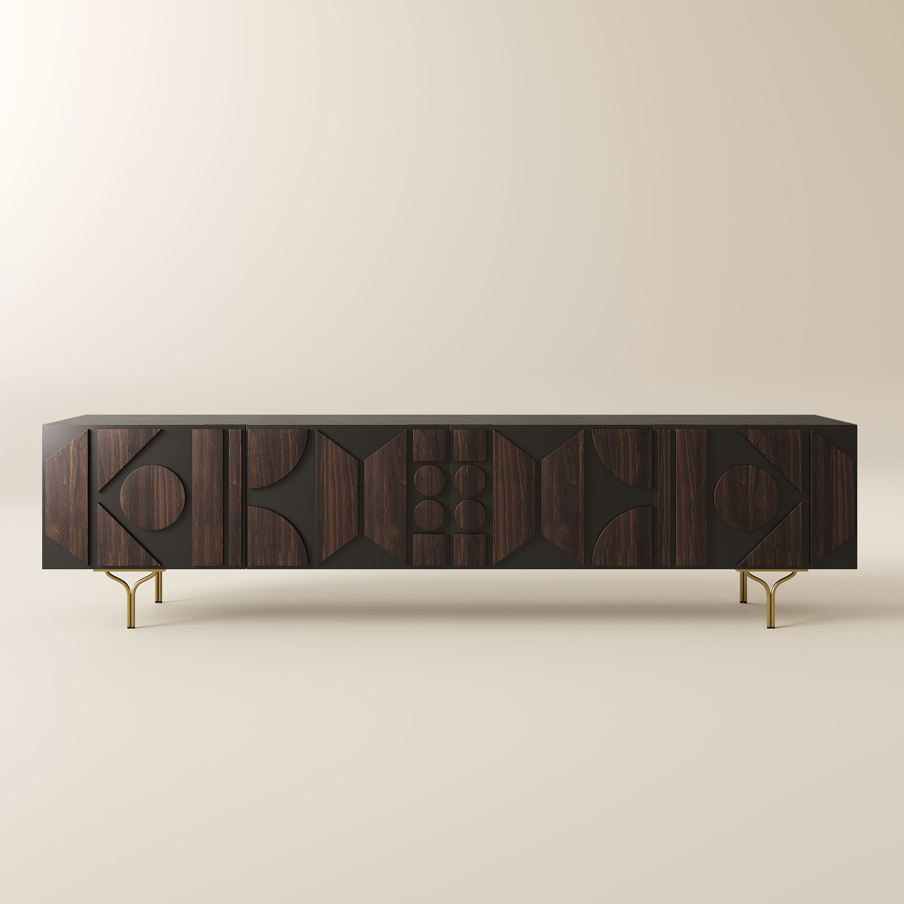 with Cabinets Smoky MDF TV Stands
