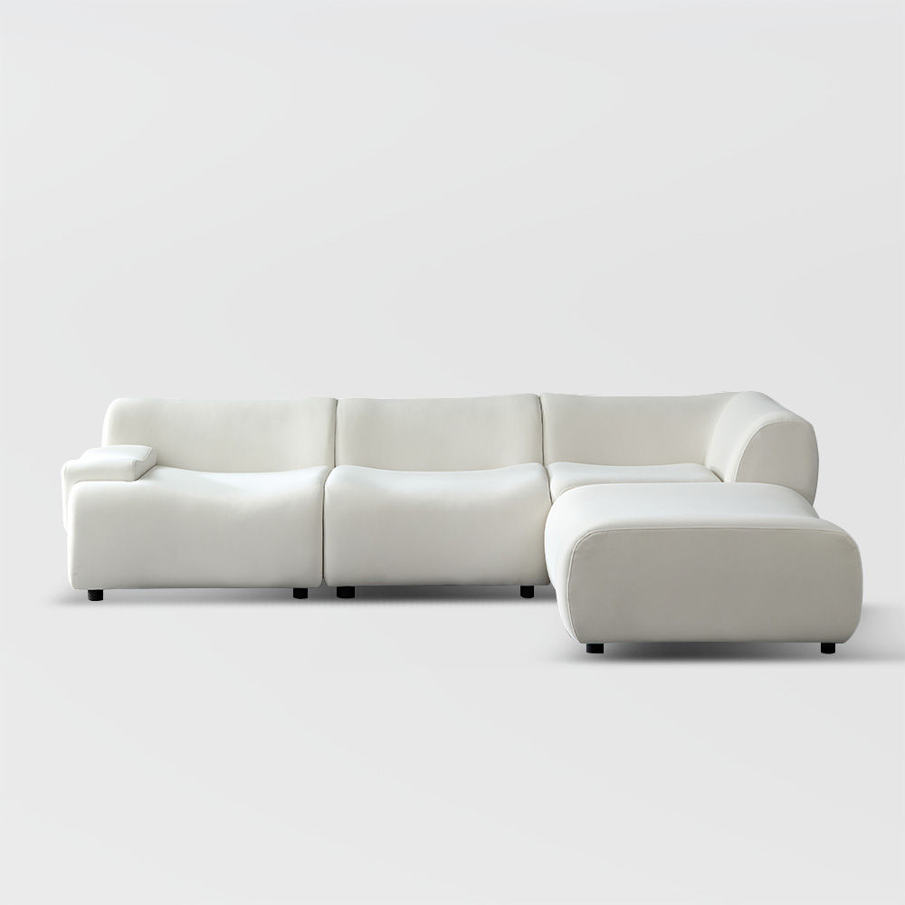Sectionals White Fabric 4 Seater Sofas