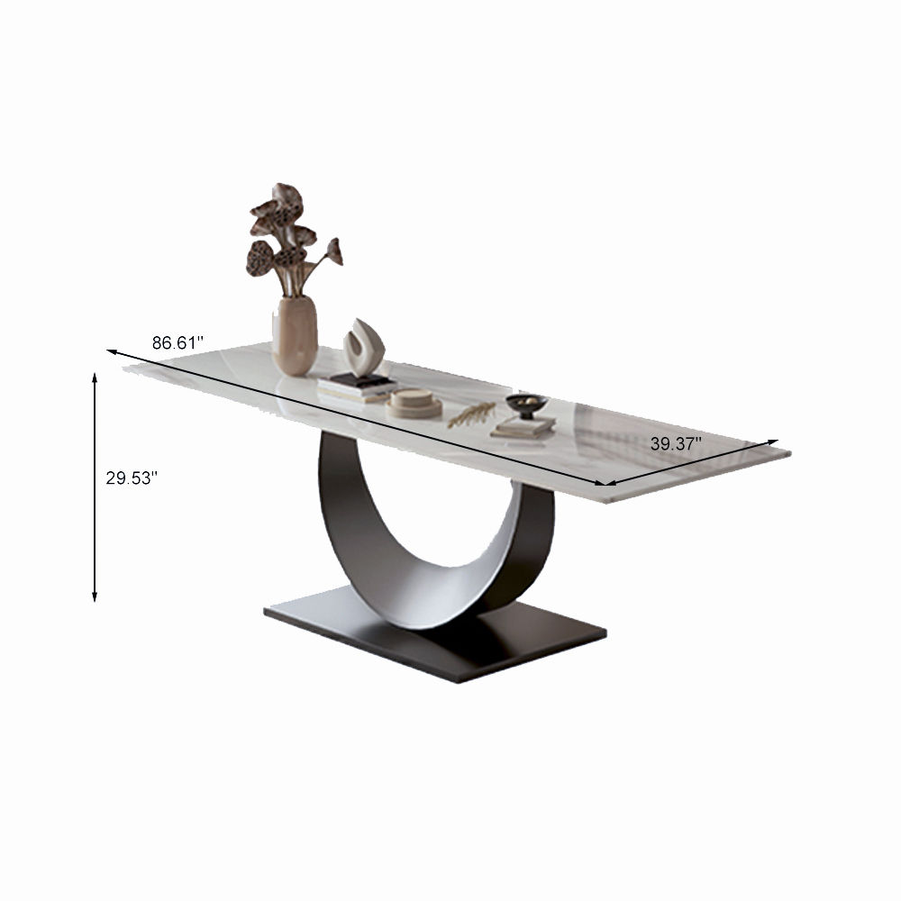 White Sintered Stone Dining Room Set
