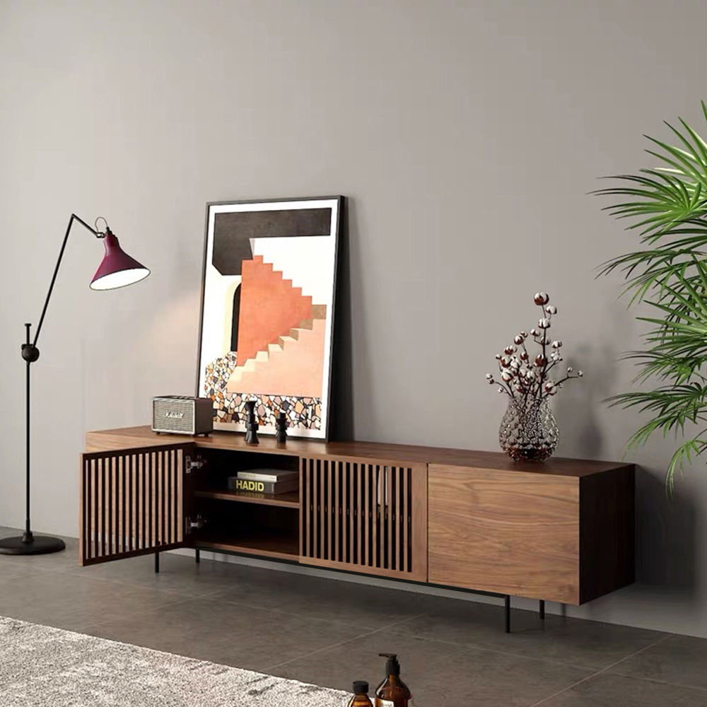 Mid Century Modern Dark Wood MDF TV Stands