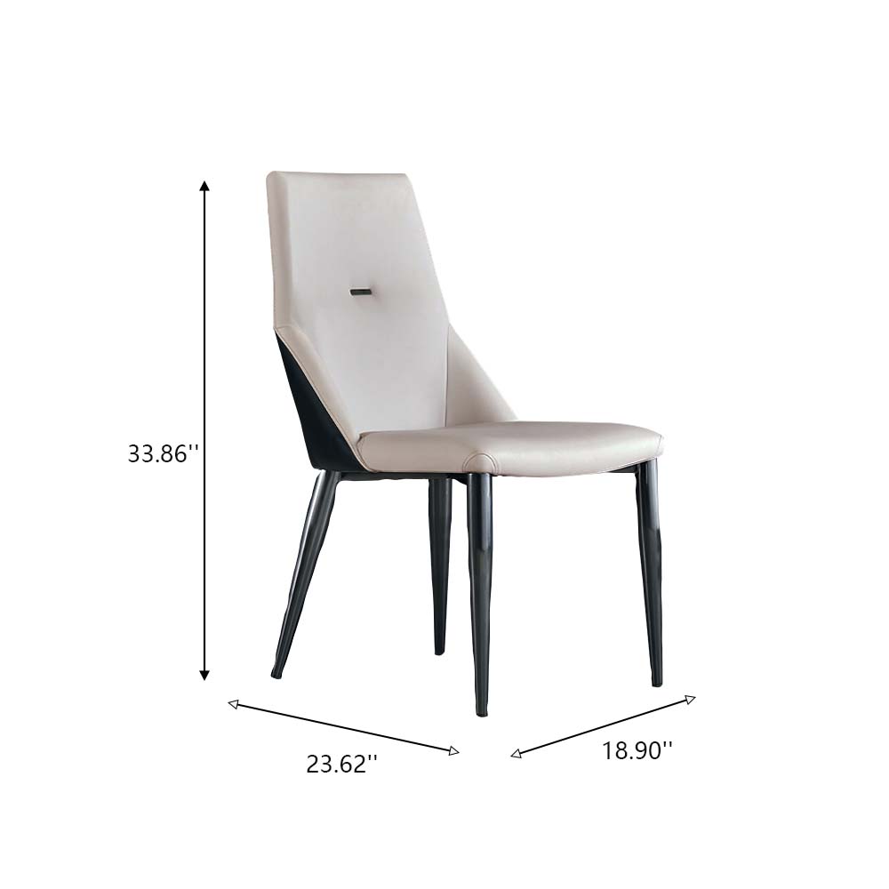 Leather apricot PU Dining Chairs