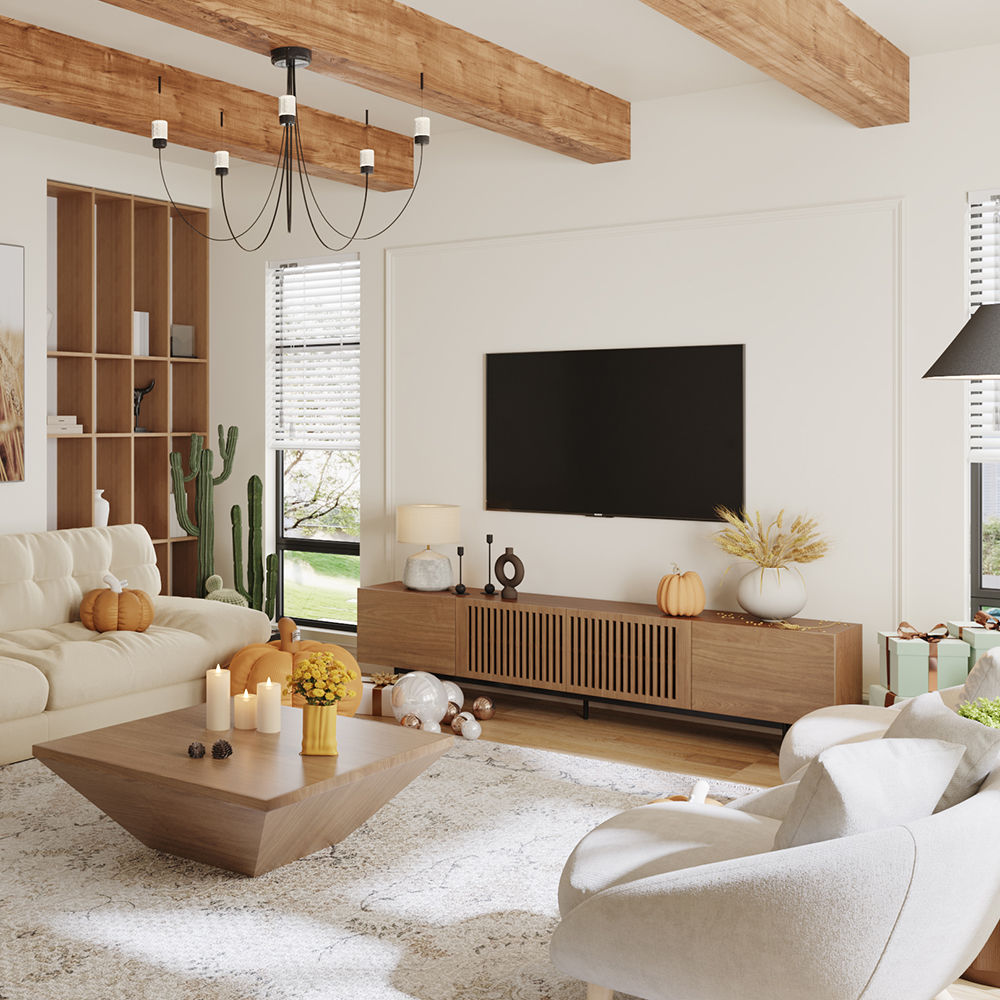 Beige Cotton Linen Accent Chairs