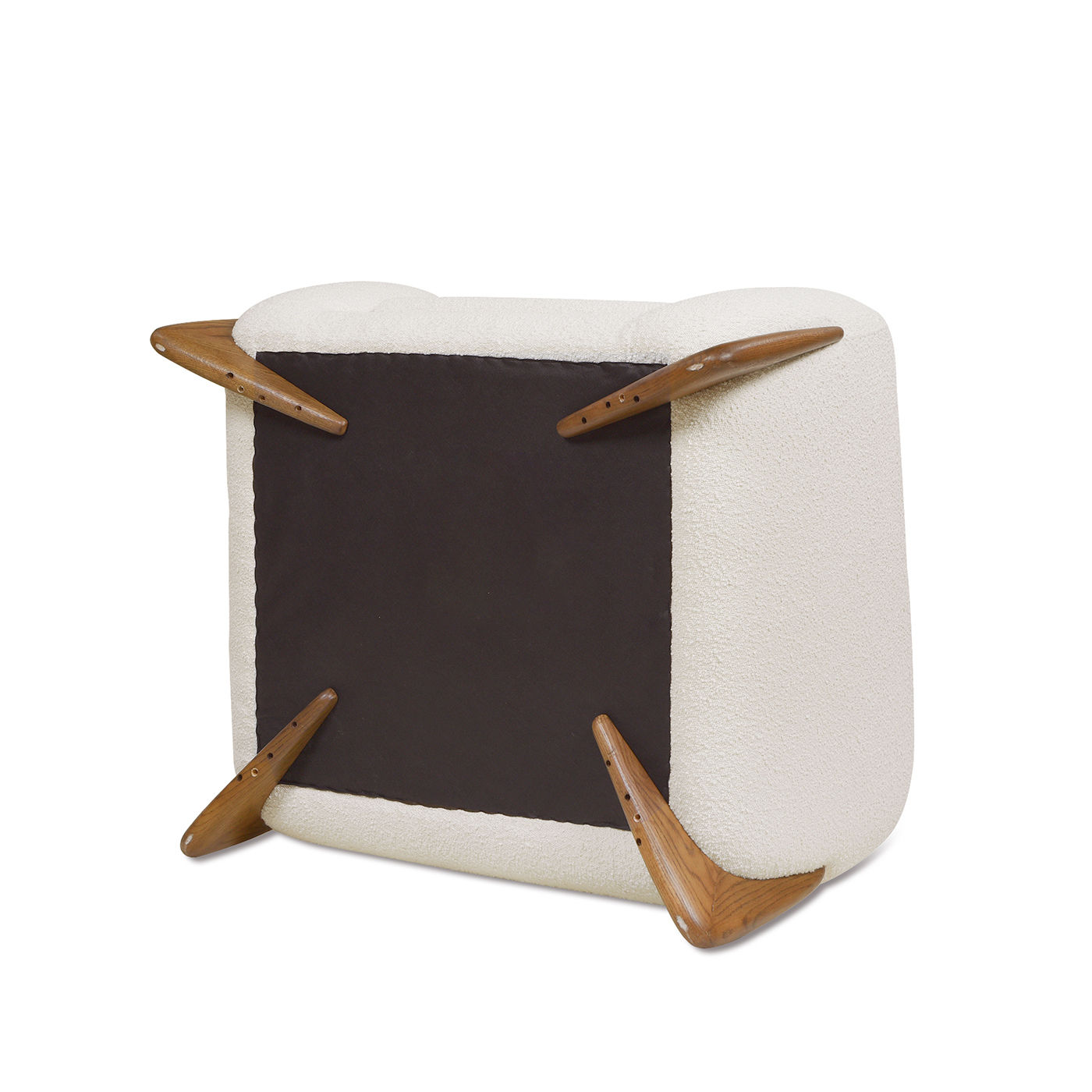 Fully Assemble Rice white Boucle Accent Chairs