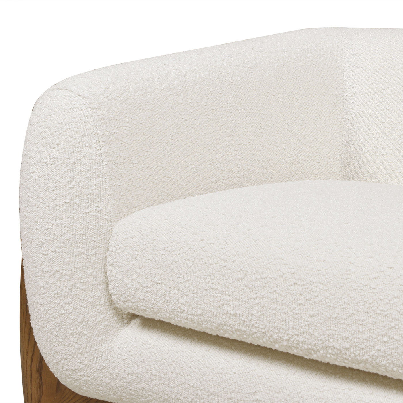 Fully Assemble Rice white Boucle Accent Chairs