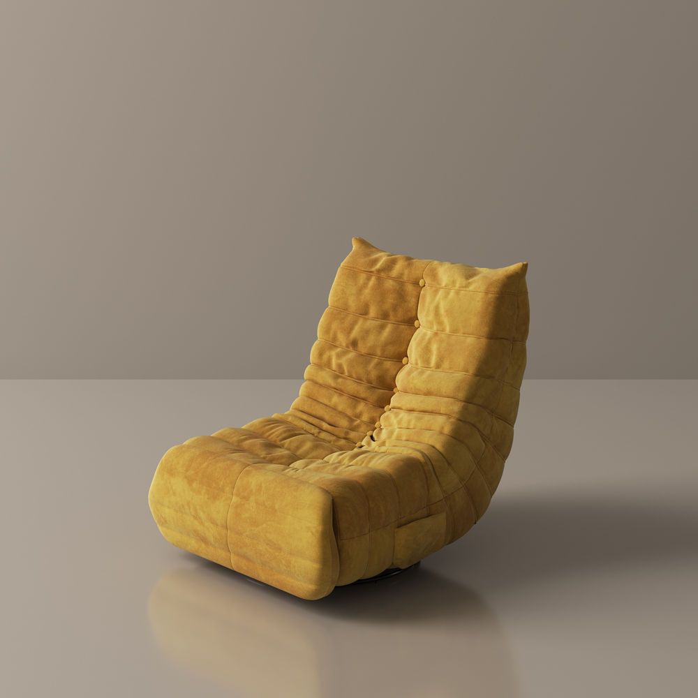 Fabric Yellow Fabric Accent Chairs