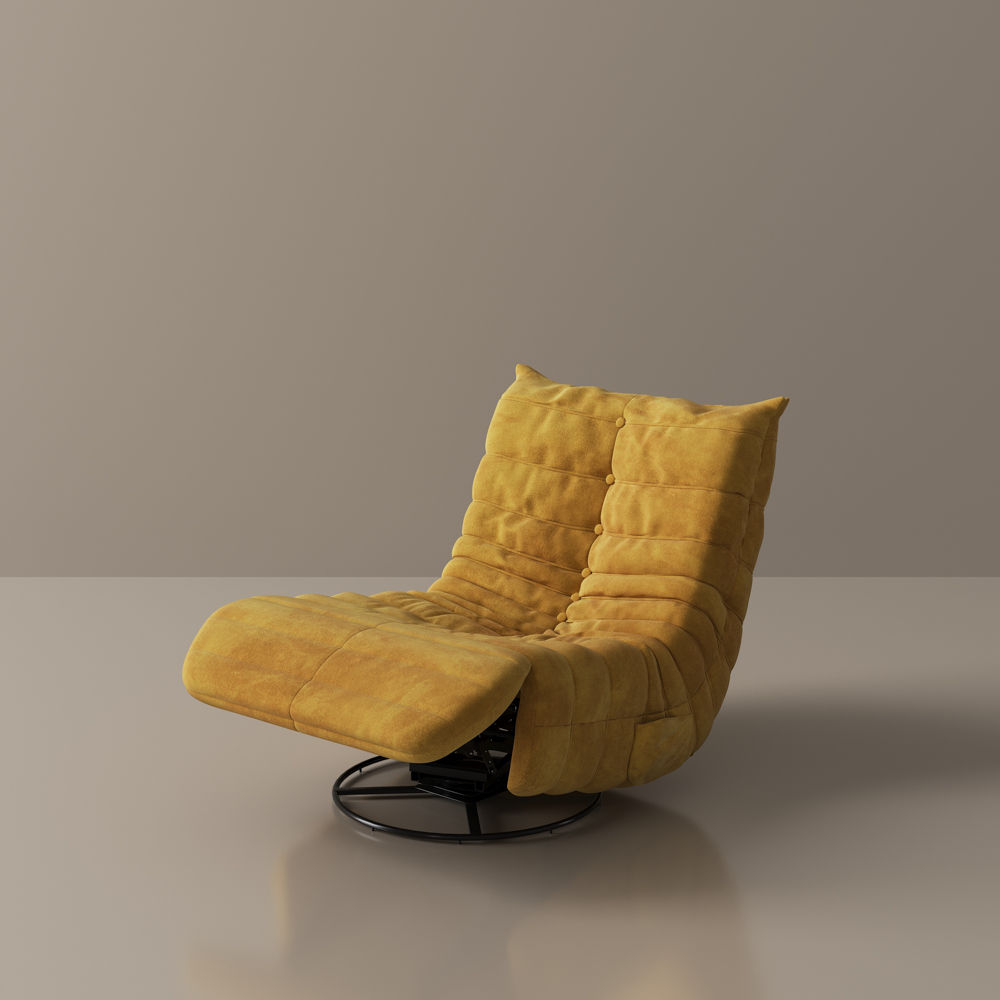 Fabric Yellow Fabric Accent Chairs