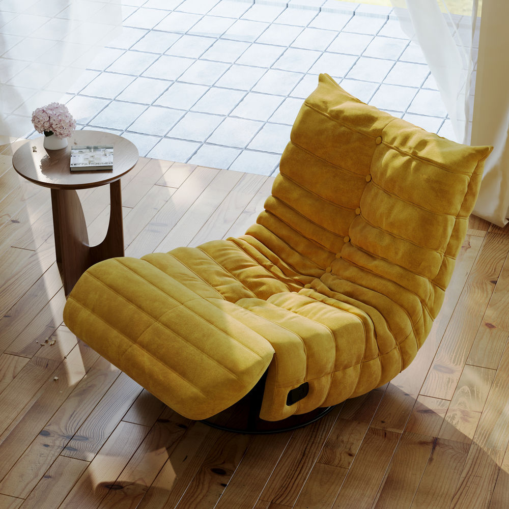 Fully Assemble Yellow Fabric Accent Chairs