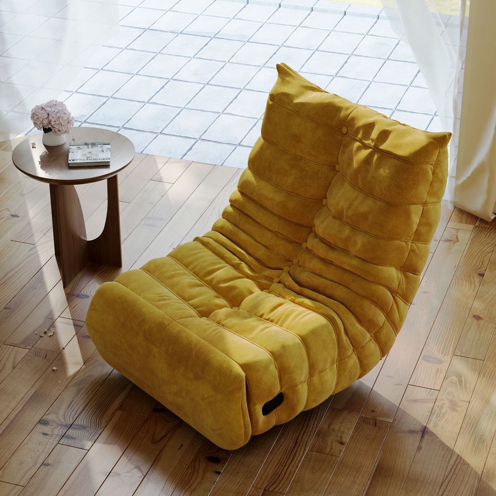 Fabric Yellow Fabric Accent Chairs