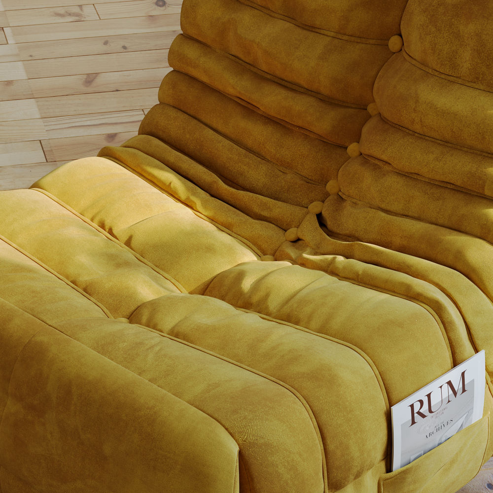 Accent Chair Yellow Fabric Accent Chairs