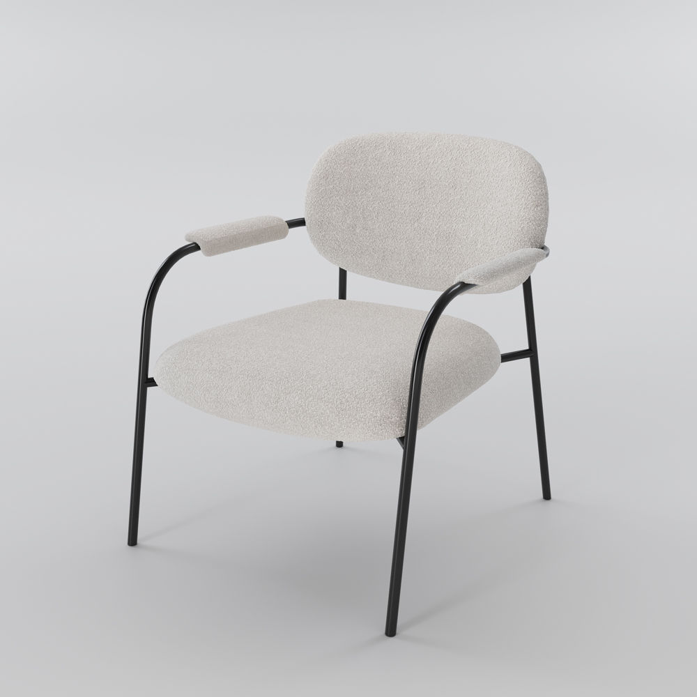 Metal Leg Beige Velvet Accent Chairs