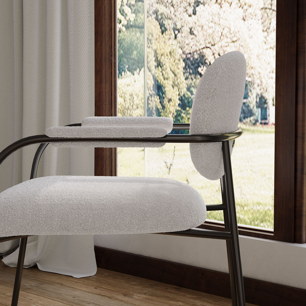 Modern Beige Velvet Accent Chairs