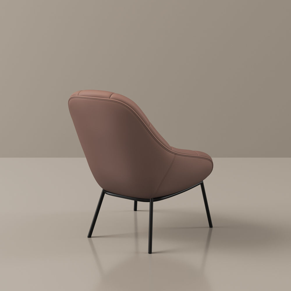Partly Assemble Pink PU Leather Accent Chairs