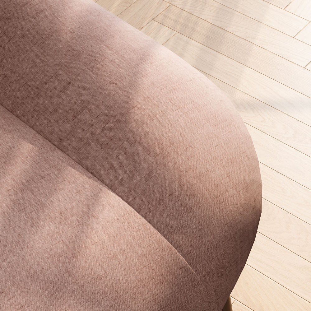 Carbon Steel Pink Chenille Accent Chairs
