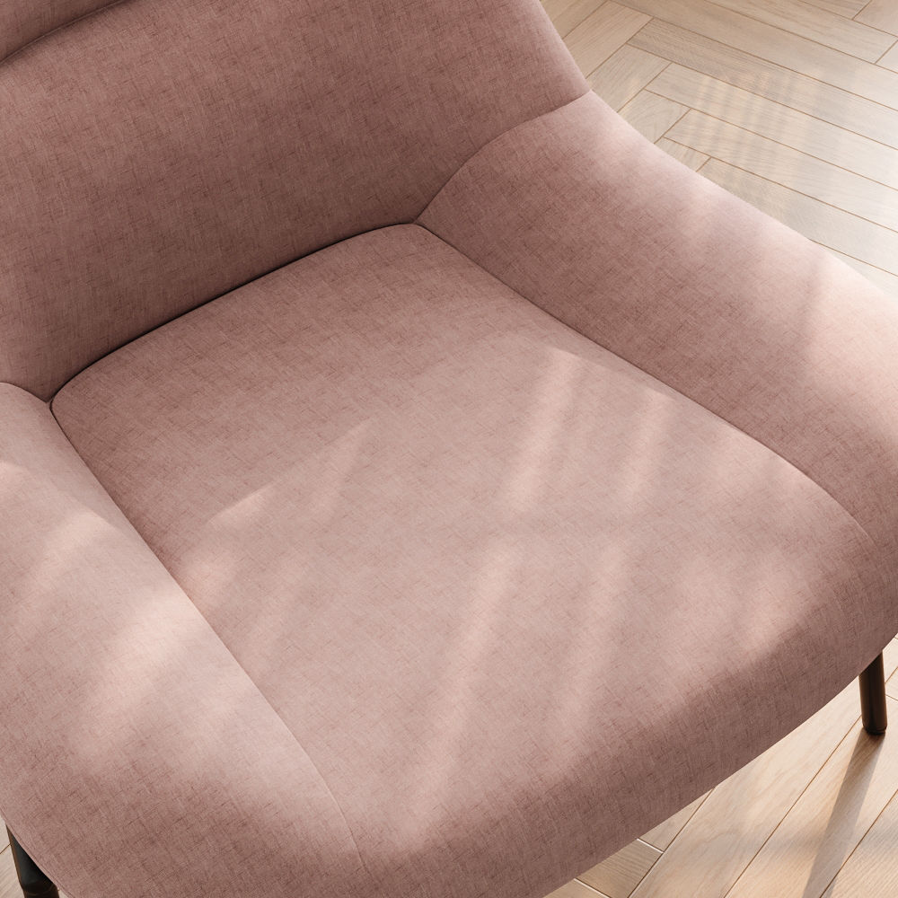 Bedroom Pink Chenille Accent Chairs