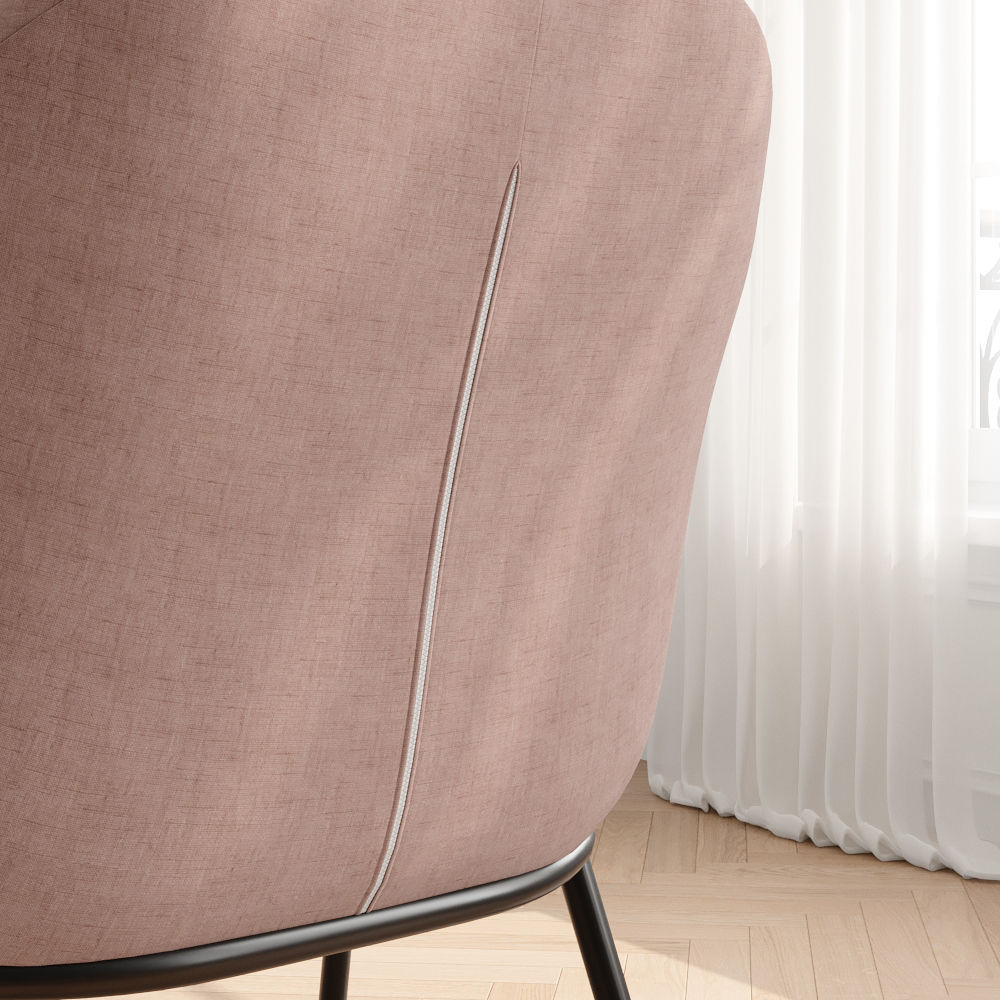 Office Pink Chenille Accent Chairs