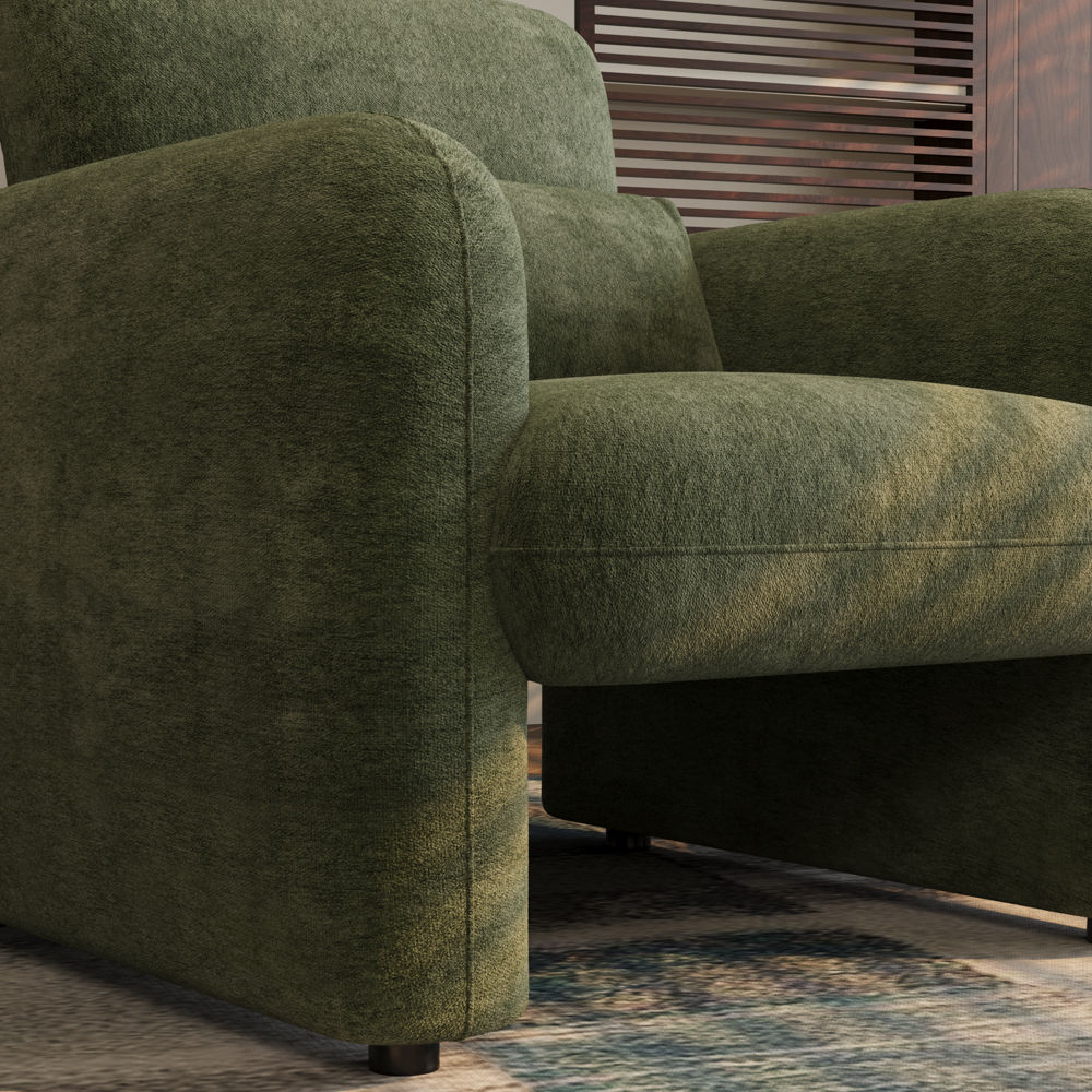 Accent Chair Green Chenille Accent Chairs