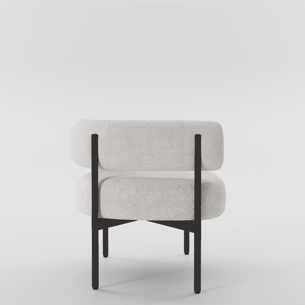 Metal Leg Beige Lamb Fleece Accent Chairs