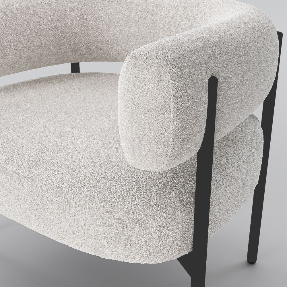 Fully Assemble Beige Lamb Fleece Accent Chairs