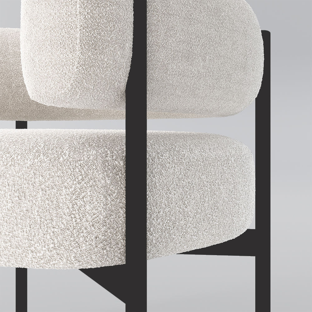 Accent Chair Beige Lamb Fleece Accent Chairs