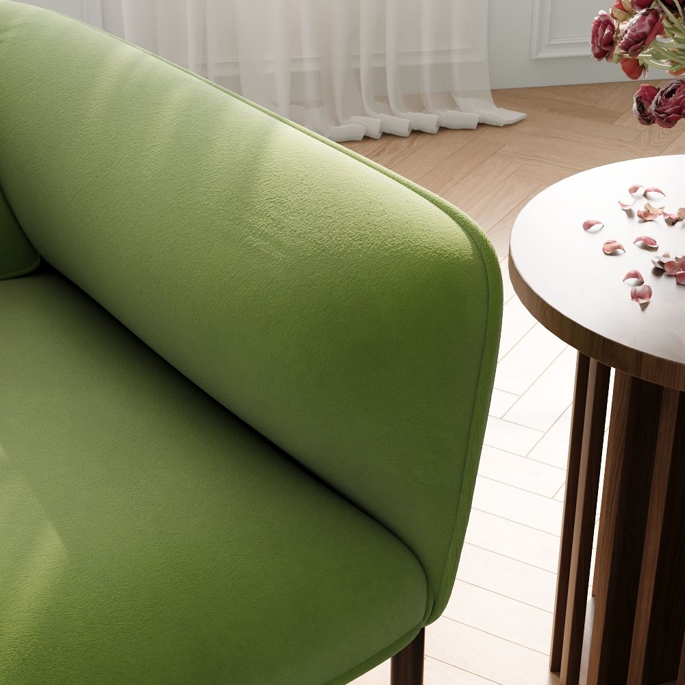Carbon Steel Green Fabric Accent Chairs
